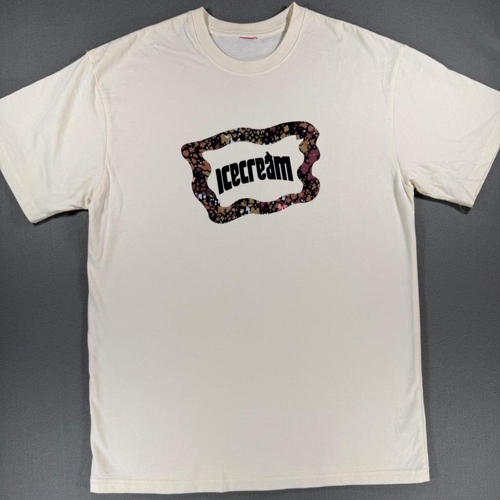 Ice Cream Logo T Shirt Beige Mens Size M